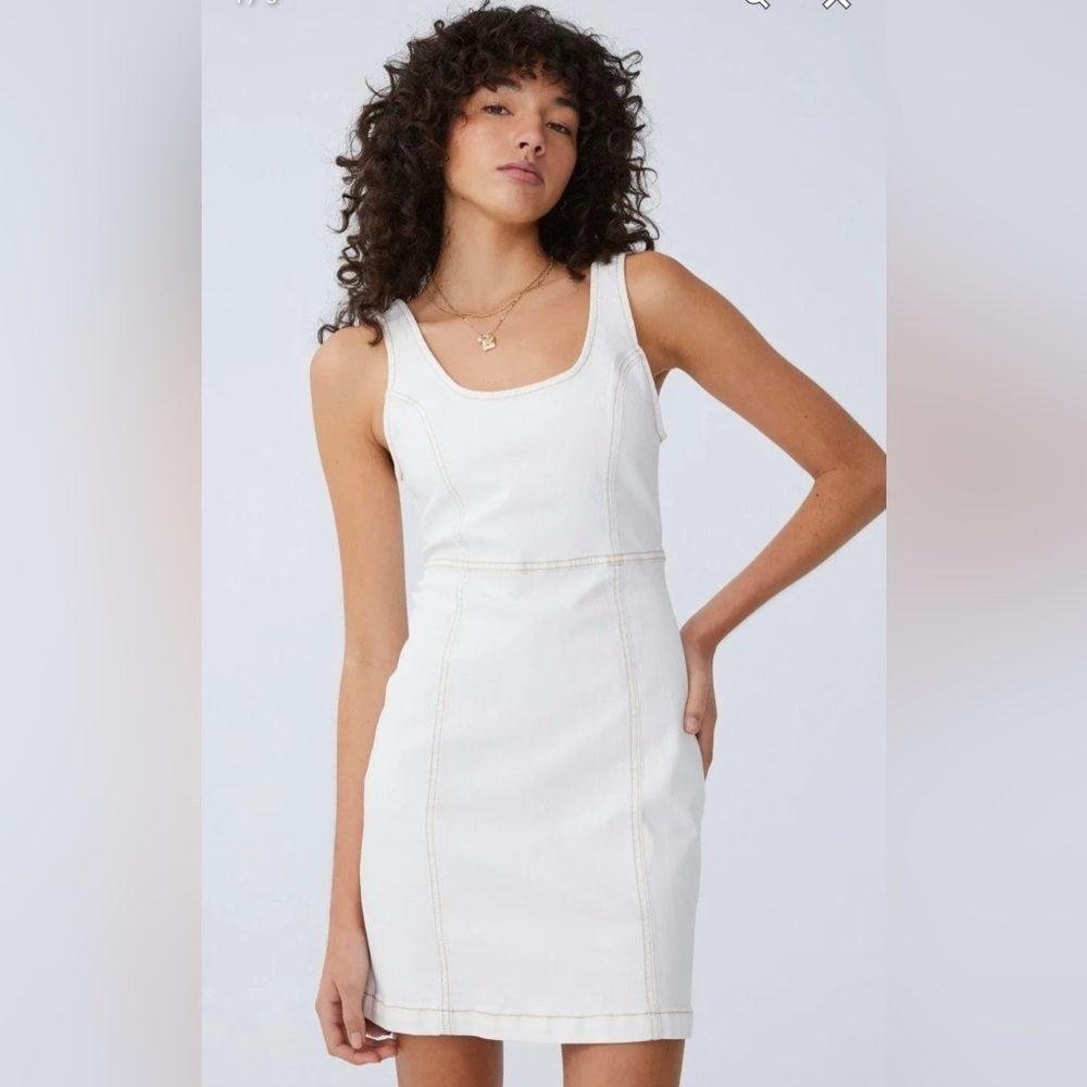 NWT COTTON ON Stretch Denim Mini Dress, Size L